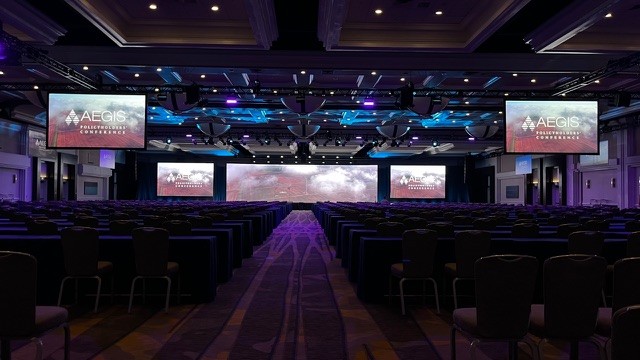 Ballroom set for a general session